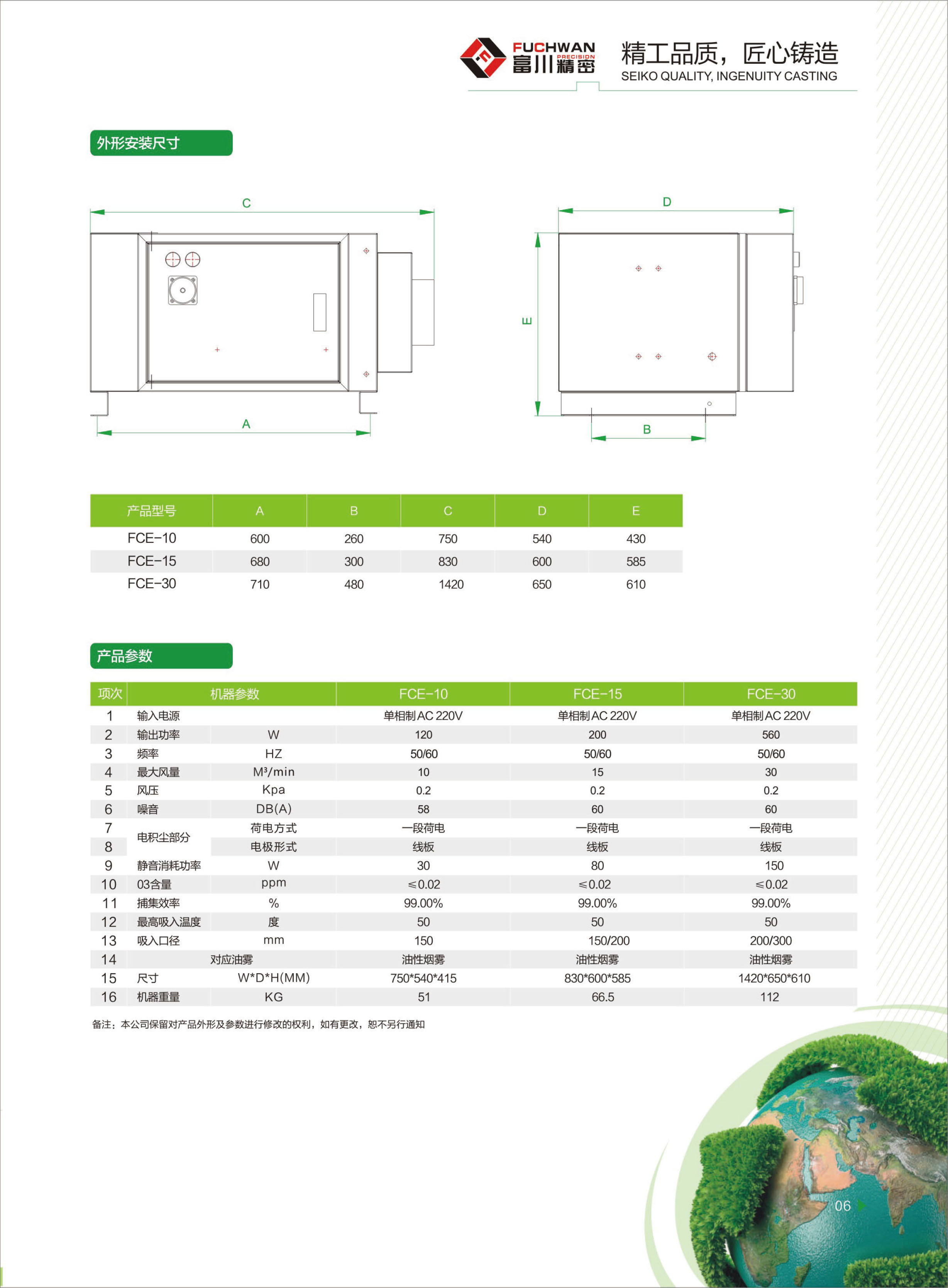 油雾收集器FCE-30 油雾收集器FCE-30